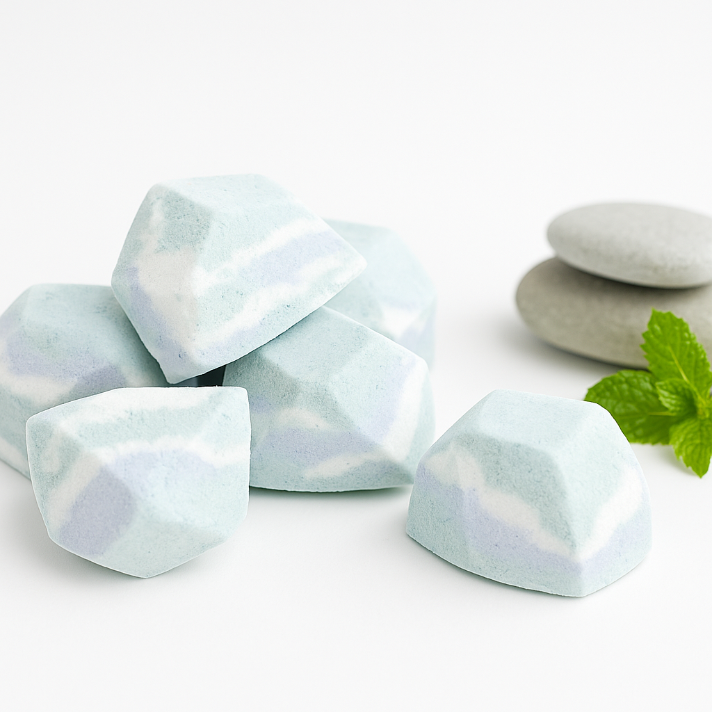 Harpella Shower Steamers - Spearmint & Menthol - Correct Blue Green Colors