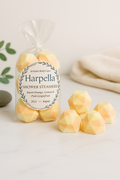 Harpella Shower Steamers - Sweet Orange, Lemon & Pink Grapefruit with Correct Label 1