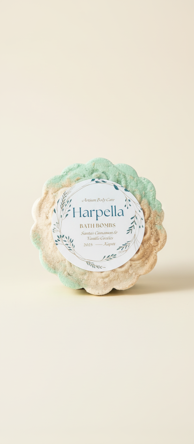 Mint green Harpella bath bomb